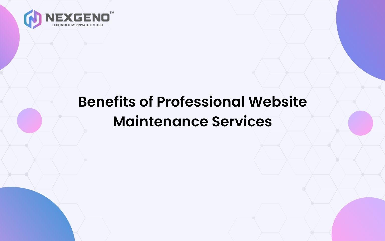 Benefits of Professional Website Maintenance Services