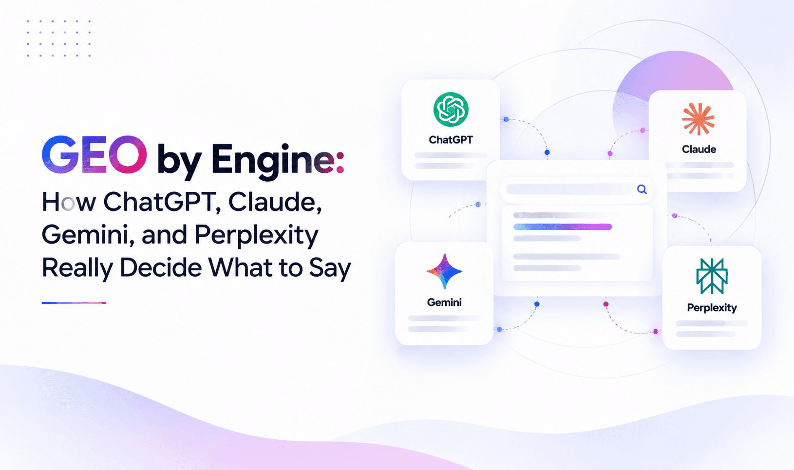 GEO by Engine: How ChatGPT, Claude, Gemini, and Perplexity Choose What to Show